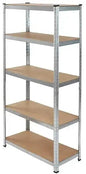 Galvanized Steel Shelving Unit with 5 MDF Shelves - Hercules Model 90x40x180 cm