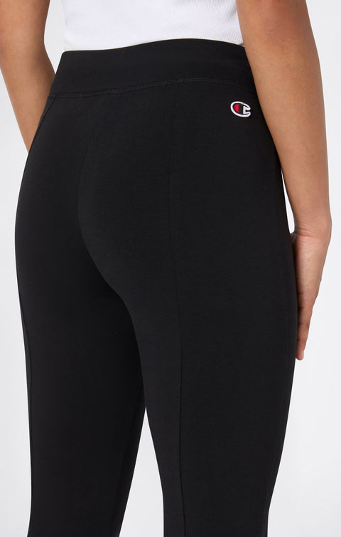 Champion Leggings Flare Cotone Elasticizzato 118853-KK001 Nero Donna - Pantalone Sportivo