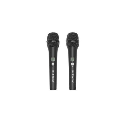 Sistema Microfonico Display Coppia 2 Microfoni Gelato Wireless Uhf Professionale