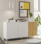 Ethna 3-Door Sideboard 154x40x74h Artik White and Natural