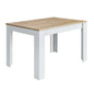 Extendable table 90x140/190 cm in Alaska oak and Artik white