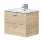 Eco kit 60 bathroom cabinet 2 drawers Canadian oak 60x45x50h