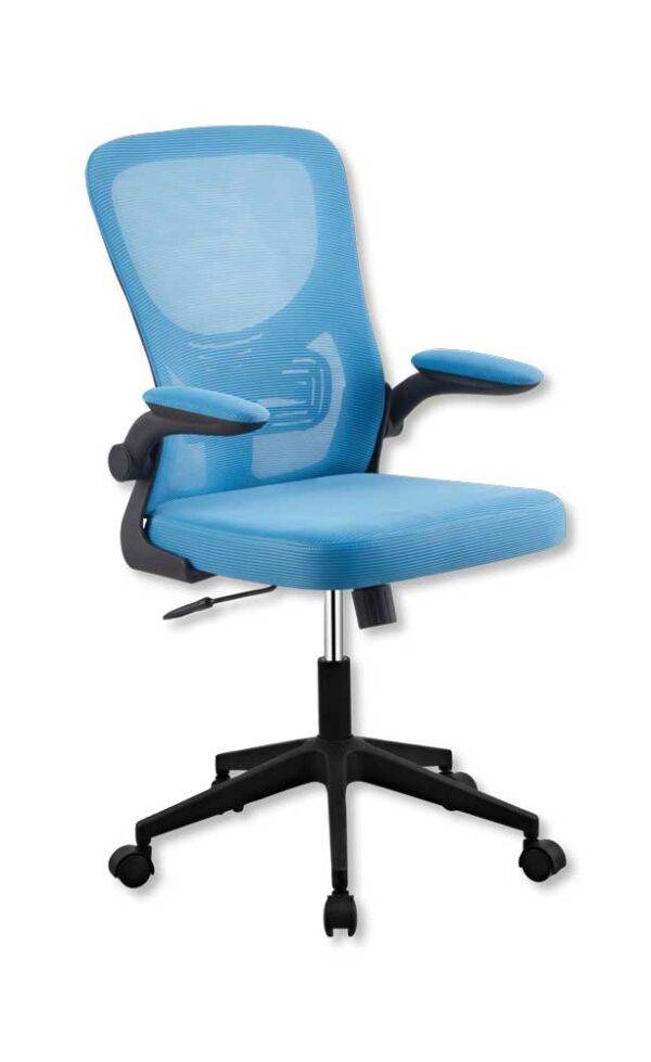 Poltrona Ufficio Alice in Tessuto Traspirante Blu con Base in Nylon Nero
