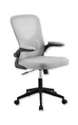 Alice Office Chair in Breathable Grey Fabric with Black Nylon Base