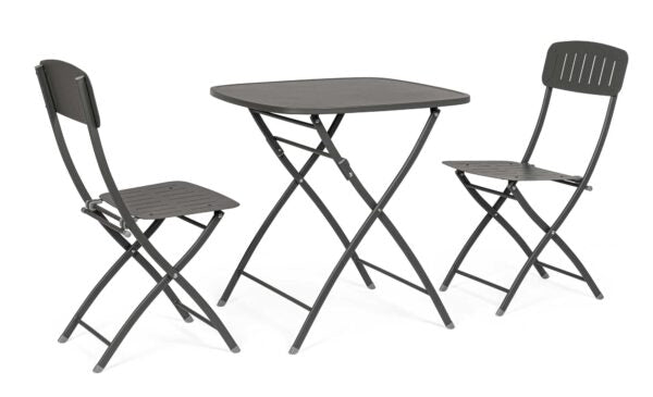 Set da Giardino Pieghevole con Sedie e Tavolo