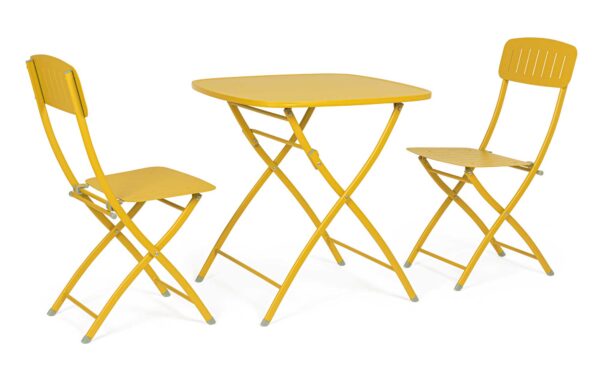Set da Giardino Pieghevole con Sedie e Tavolo