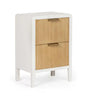 Charley 2-drawer chest white - natural 40X30X60H