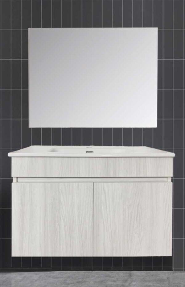 Mobile Bagno Sospeso Cortina con Due Ante in due Misure