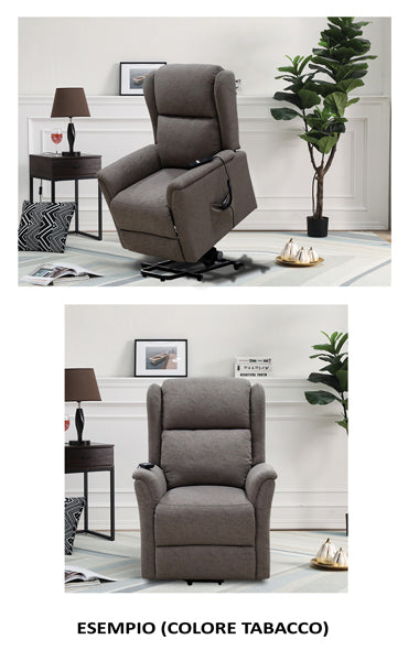 Poltrona relax 2 motori meccanismo elettrico cm.72x86x110h