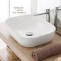 Countertop washbasin Praga – White ceramic bowl, 45.5x32.5 cm