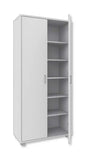 Mars4 Tall Shoe Cabinet with 6 Shelves in Nordic Oak and Alpes White or Oak