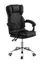 Bürostuhl Milo Schwarz mit Chromfuß und Kippfunktion – 65x67x112-122h