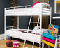 Monza steel bunk bed 80x190 cm, 160 cm high, with upper guardrail