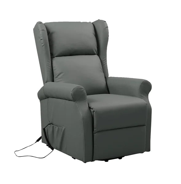 Poltrona relax Pisa – Reclinabile elettrica con alzata assistita, grigio