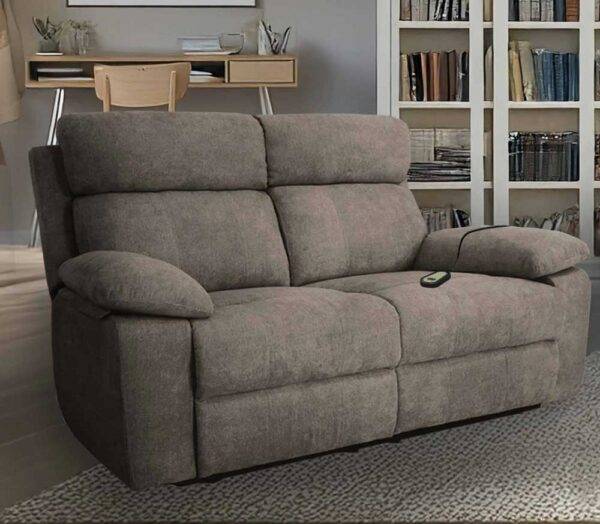 Sofa 2-Sitzer Relax elektrisch POSEIDON Taupe mit Fernbedienung