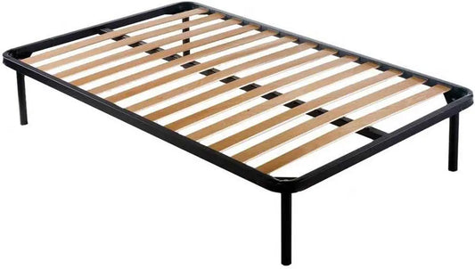Bed frame 120x190 cm – 13 birch slats, steel