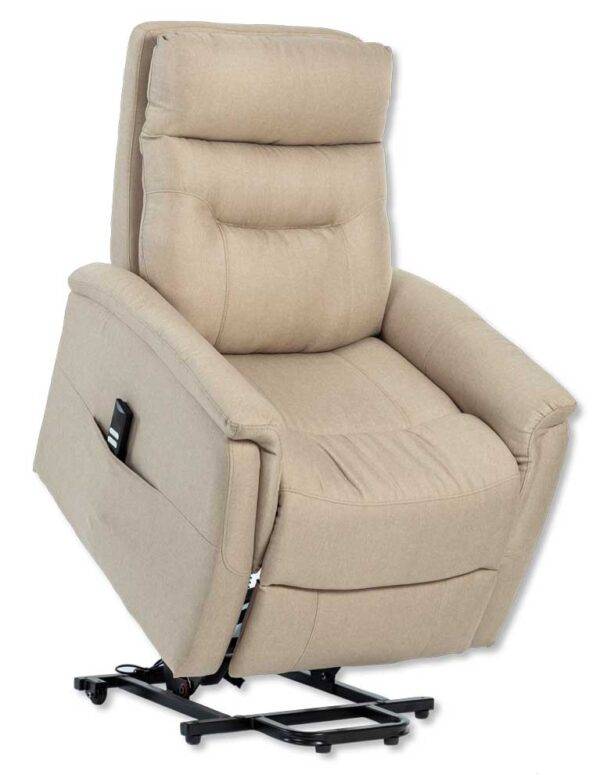 Relaxsessel 2 Motoren SOFT Sand mit Liege- und Aufstehfunktion