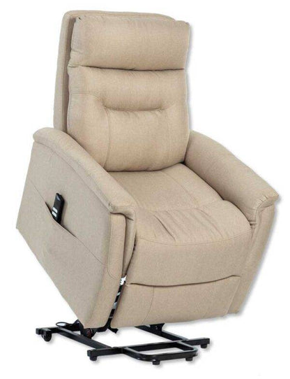 Relaxsessel 2 Motoren SOFT Sand mit Liege- und Aufstehfunktion