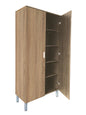 2-door all-shelf wardrobe 80x175 cm Nordic oak, 4 shelves