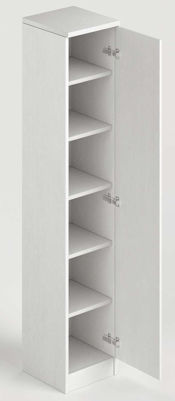 Eleganter Mehrzweckschrank Weiß-Esche für die Waschküche