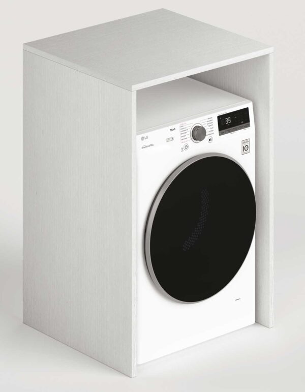 Mobile Copri Asciugatrice Laundry in Legno Bianco Frassinato
