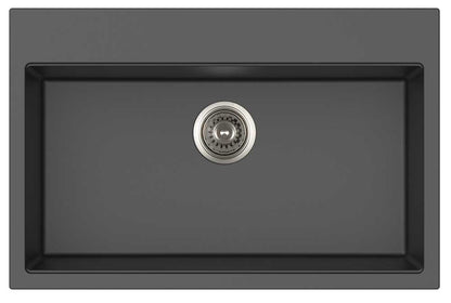 Lavello 1 vasca in Quarzo Nero 78x51cm - profondità 22cm