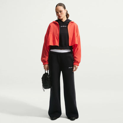 Nike Studio Fleece IQ3170-001 Donna Nero - Pantalone Sportivo Wide-Leg
