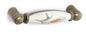 Ivory ceramic handle with bronzed base and decoration
