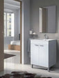 White Bathroom Vanity with Mirror 60x45x80 cm