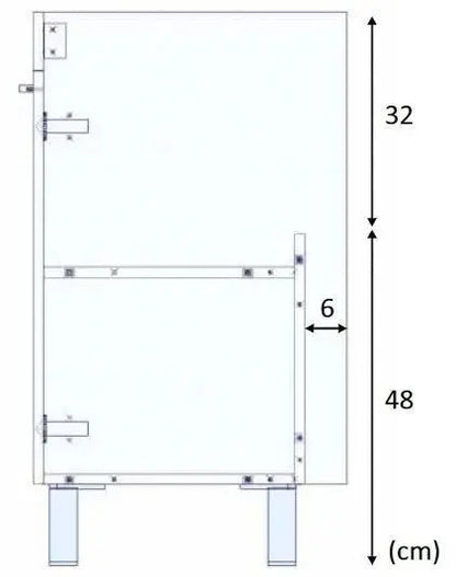 Mobile Bagno Bianco con Specchio 60x45x80 cm