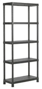 Mobile resin shelving unit plus with 5 reinforced shelves 80x40x187h