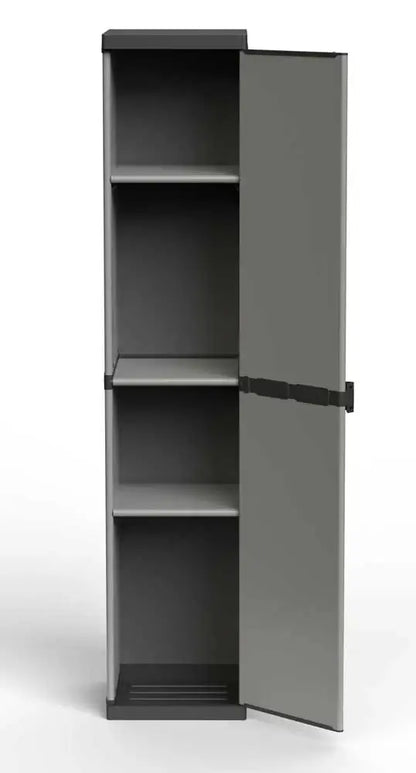 Armadio in resina alto con 3 ripiani regolabili 34×39,5×168 cm