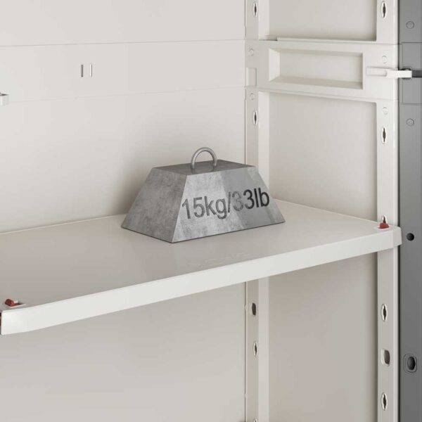 Armadio tuttopiani in resina Linear Wood 68x39x173h, effetto legno, piedini regolabili