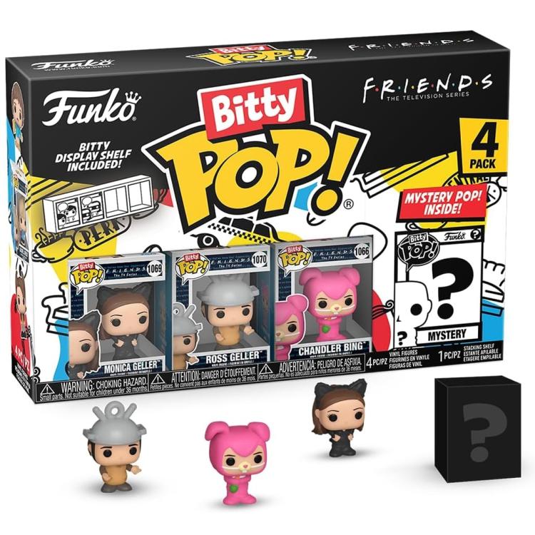 Funko Bitty Pop! Friends: 4er-Pack Monica Geller/Ross Geller/Chandler Bing + Überraschung