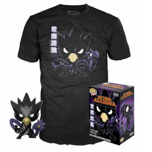 Funko Pop ! Tees My Hero Academia Dark Tokoyami Vinyl Figure + T-Shirt Tgl L