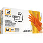Rmove 100Pcs 8.5g Heavy Duty Orange Nitrile Gloves Powder-Free Full Grip (M)