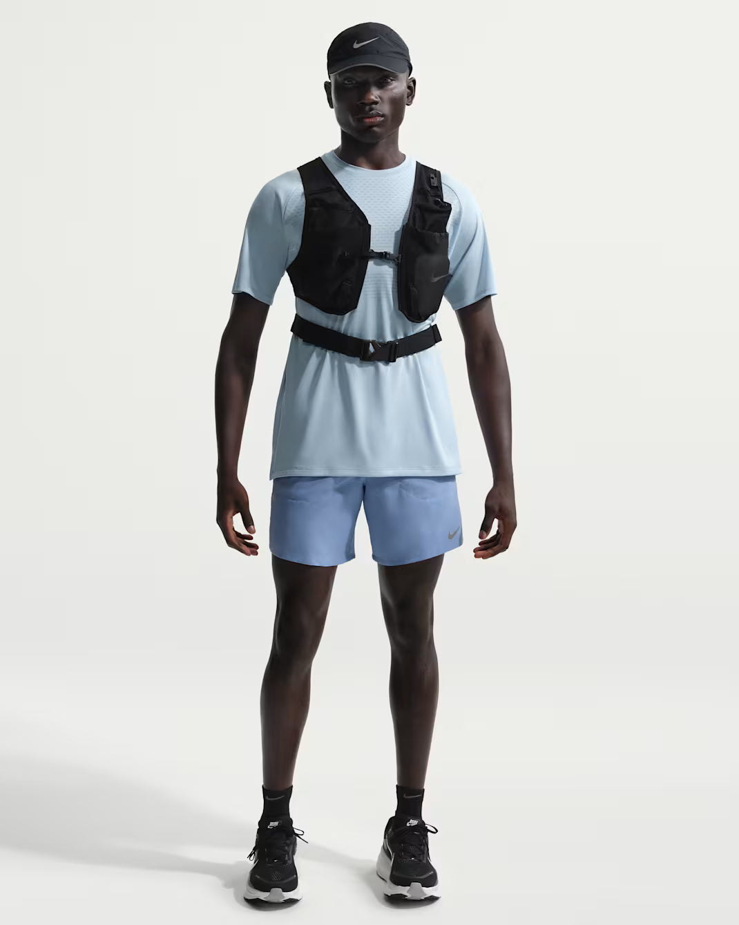 Nike Maglia Running Manica Corta Uomo Blu Chiaro Dri-FIT ADV Stride - HV5203-440