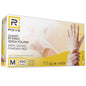 100 Disposable Powder-Free, Latex-Free, and Talc-Free White Transparent Vinyl Gloves Size M
