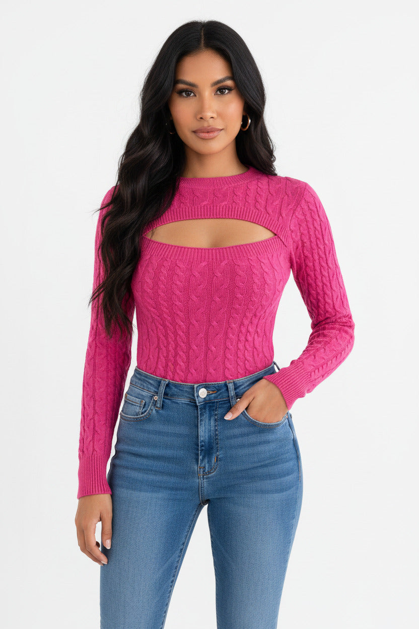 Maglione Donna Intrecciato Autunno Inverno Caldo ed Elegante
