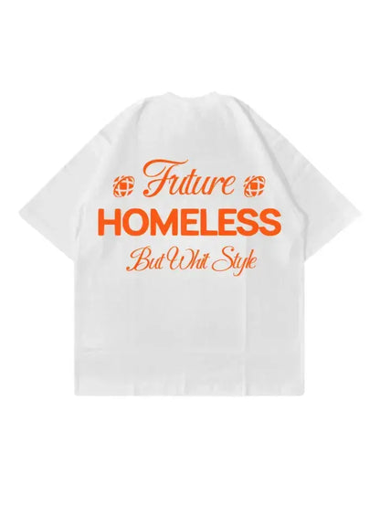 Homeless White T-Shirt 100% Cotton Made in Italy