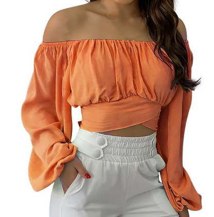 Top a maniche lunghe da donna