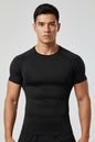Men's Stretch Short Sleeve Slim Fit Sports T-Shirt