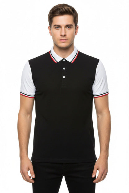 Polo Uomo Elegante Casual in Cotone Maglietta Polo Manica Corta