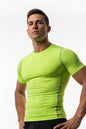 Men's Stretch Short Sleeve Slim Fit Sports T-Shirt