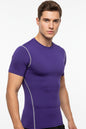 Men's Stretch Short Sleeve Slim Fit Sports T-Shirt