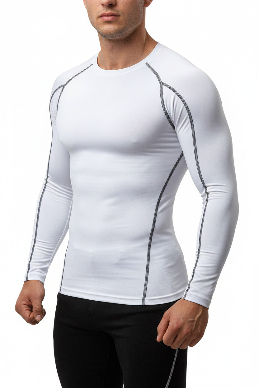 Maglietta Sportiva Uomo Elasticizzata Manica Corta Slim Fit
