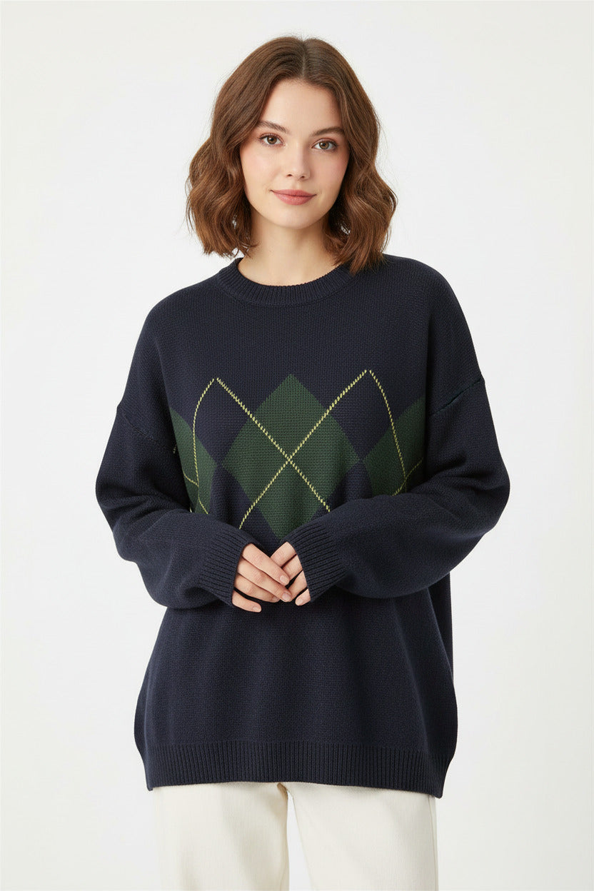 Maglione Oversize Donna Lavorato a Maglia – Pullover Largo Invernale