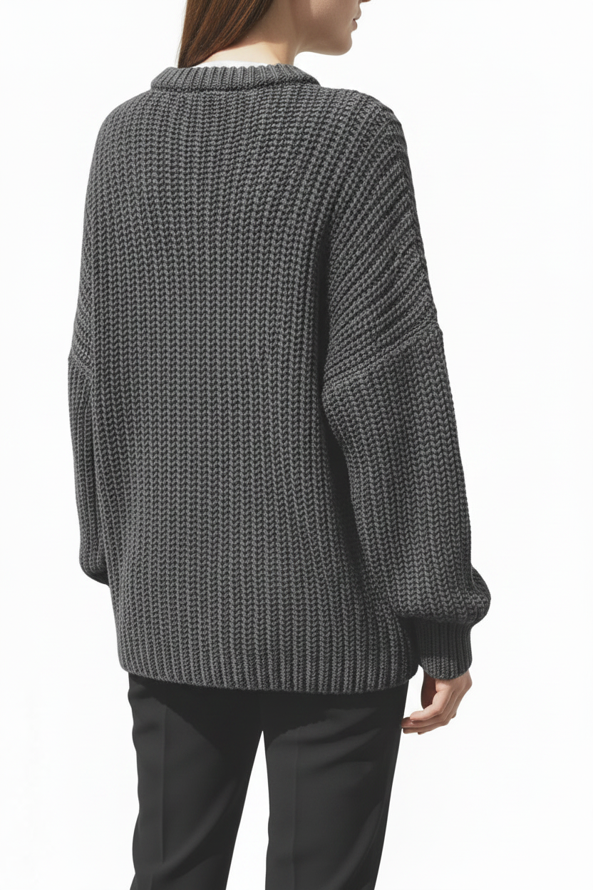 Maglione Autunnale Donna Oversize One Size – Pullover Largo Lavorato a Maglia