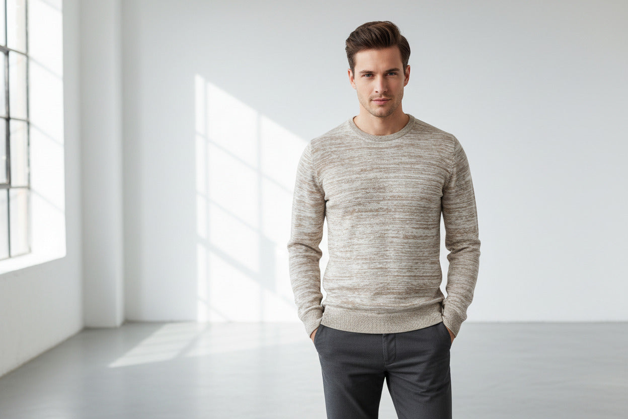 Maglione Uomo Autunno Inverno leggero e Casual – Girocollo Elegante