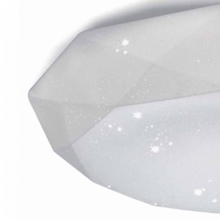 Plafoniera Led 24W Forma Diamante Effetto Cielo Stellato Brillantini Lampadario